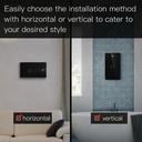 Interruttore Da Incasso Scatola 503, Touch Nero, WIFI 2.4G Matter, TUYA, Smart Life,Apple Home, Google Home, Alexa, SmartThings, 10A, AC 90-250V, 50/60HZ, 120X72X38mm, IP20,Disponibili 1,2,3 Tasti