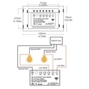Interruttore Da Incasso Scatola 503, Touch Nero, WIFI 2.4G Matter, TUYA, Smart Life,Apple Home, Google Home, Alexa, SmartThings, 10A, AC 90-250V, 50/60HZ, 120X72X38mm, IP20,Disponibili 1,2,3 Tasti