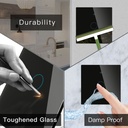 Interruttore Da Scatola 502, Touch Nero, WIFI 2.4G+BLE+RF 433MHz, Bluetooth BLE Mesh, TUYA Smart Life, 220V 10A, 86X86X30mm Per Scatola 502, IP20,Disponibili 1,2,3 Tasti