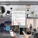 Interruttore Da Scatola 502, Touch Nero, WIFI 2.4G+BLE+RF 433MHz, Bluetooth BLE Mesh, TUYA Smart Life, 220V 10A, 86X86X30mm Per Scatola 502, IP20,Disponibili 1,2,3 Tasti