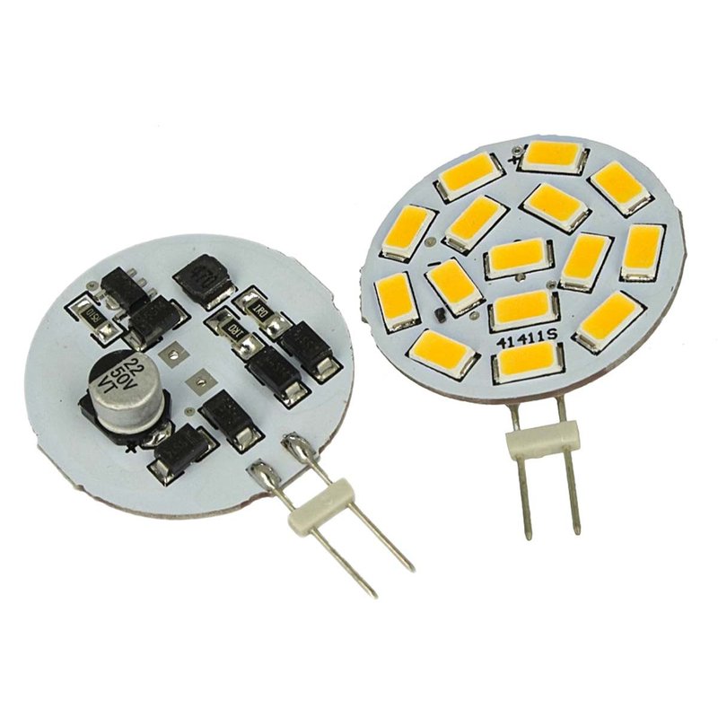 2 Pezzi Lampadine LED G4 Bispina DC AC 12V 24V 3,5W 15 SMD 5630 10V-30V,Disponibili 3000K 4000K 6000K 