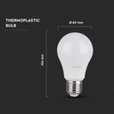 Lampadina LED E27 A60 9W 806lm Chip Samsung 200°, IP20 SKU-228, Disponibili 3000K 4000K 6400K