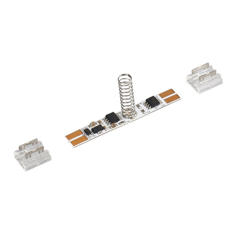 Interruttore Dimmer Touch per Strip LED 12/24V 3A senza Saldatura, Flessibile con Memoria e Led Blu, Larghezze Disponibili 8mm, 10mm, 12mm