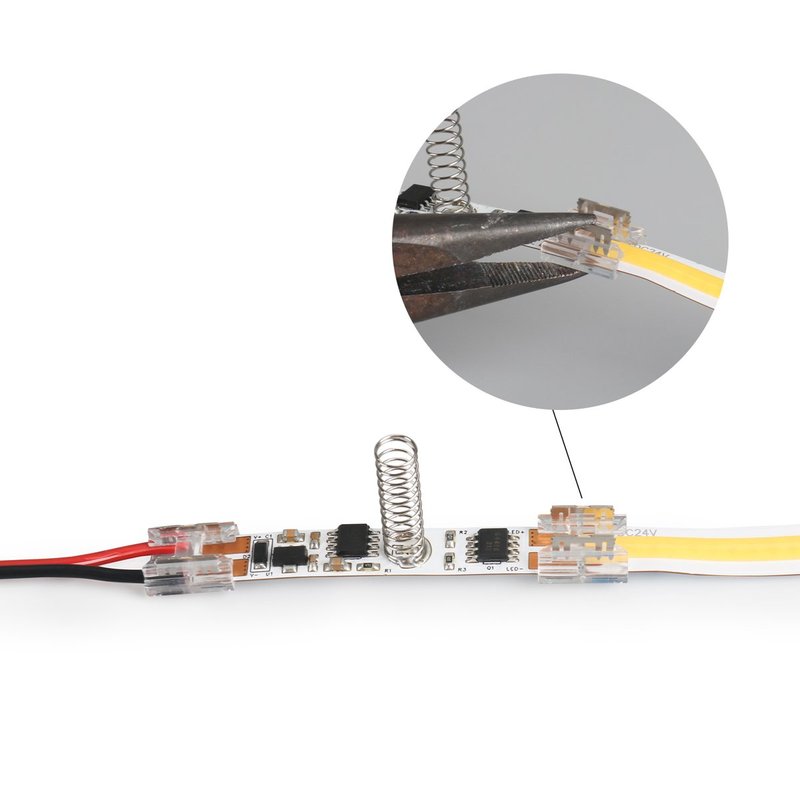 Interruttore Dimmer Touch per Strip LED 12/24V 3A senza Saldatura, Flessibile con Memoria e Led Blu, Larghezze Disponibili 8mm, 10mm, 12mm