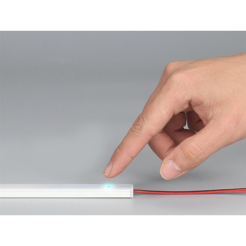 Interruttore Dimmer Touch per Strip LED 12/24V 3A senza Saldatura, Flessibile con Memoria e Led Blu, Larghezze Disponibili 8mm, 10mm, 12mm