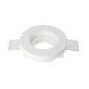 Portafaretto In Gesso Da Incasso, Rotondo 100X30mm Bianco Verniciabile Portalampada GU10 e Connettore Fast Incluso