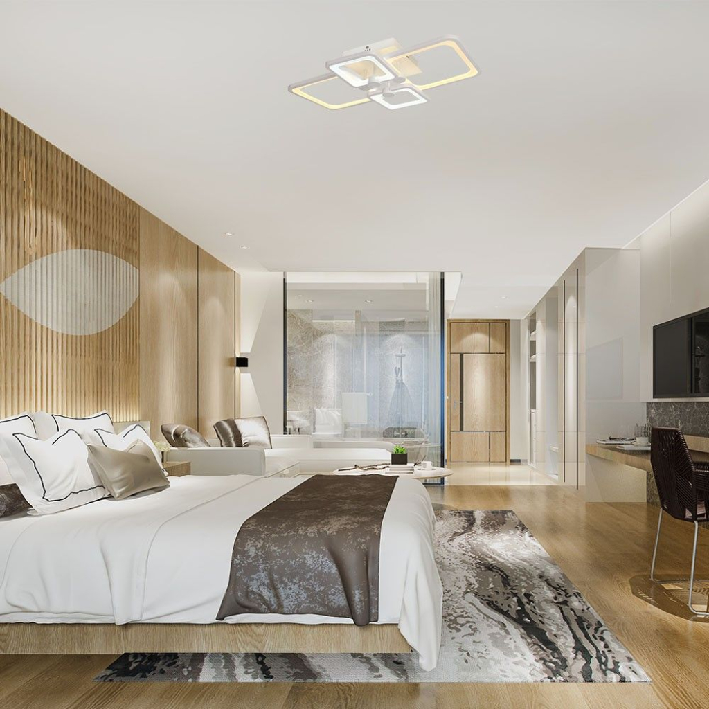 V-TAC Lampadario LED con Telecomando Montaggio a Plafone 70W Dimmerabile Colore Bianco 3in1 SKU:23395