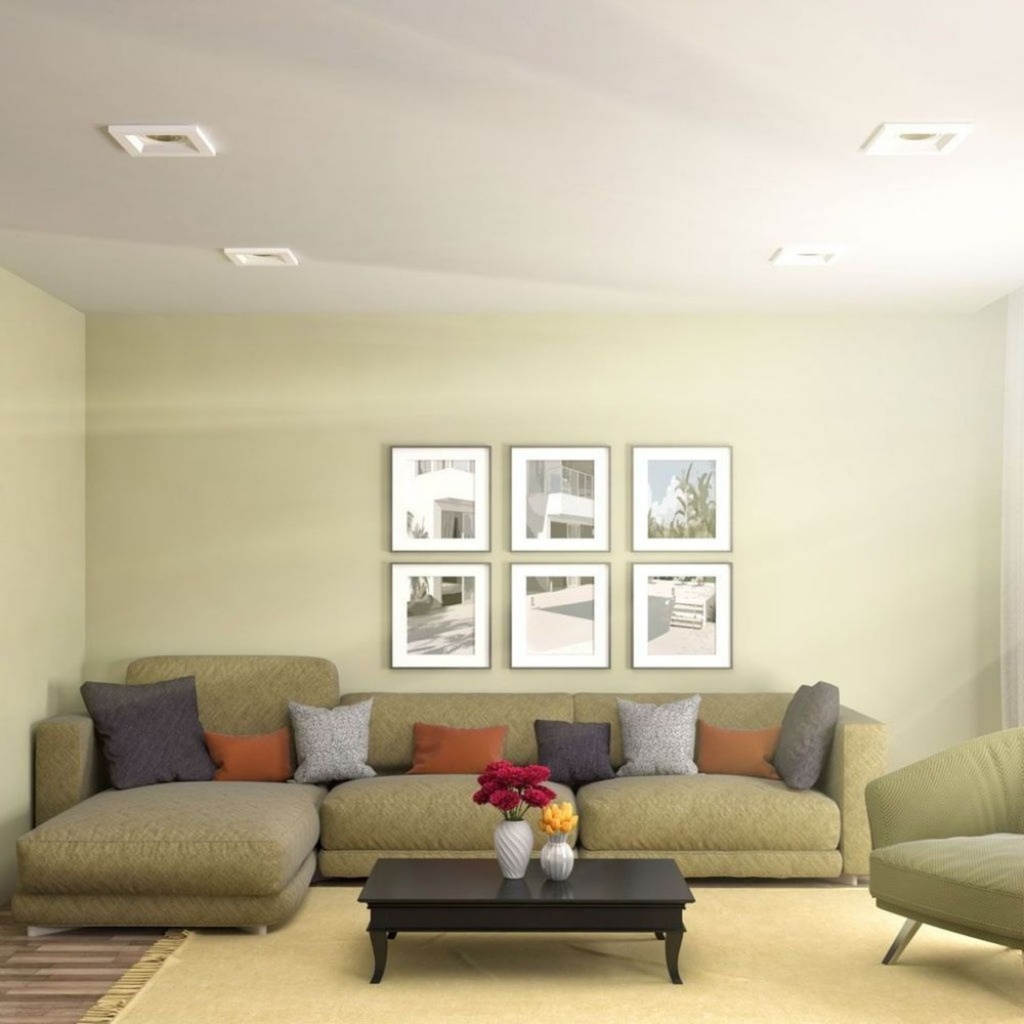 Portafaretto In Gesso Da Incasso, Quadrato 120X120X60mm, Bianco Verniciabile Portalampada GU10 e Connettore Fast Incluso