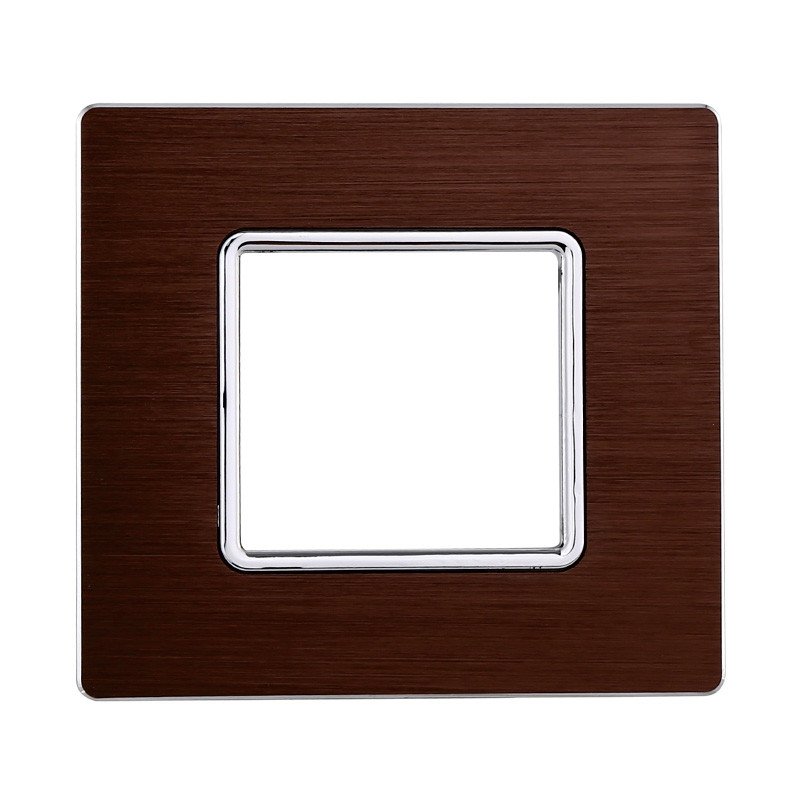 Placca In Alluminio ETTROIT Serie Solar 2 Posti/Moduli 502 Compatibile Con Bticino Matix, 5 Colori Disponibili - MT86210