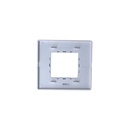 Placca In Vetro ETTROIT Serie Solar 2 Posti/Moduli 502 Compatibile Con Bticino Matix, 5 Colori Disponibili - MT84211