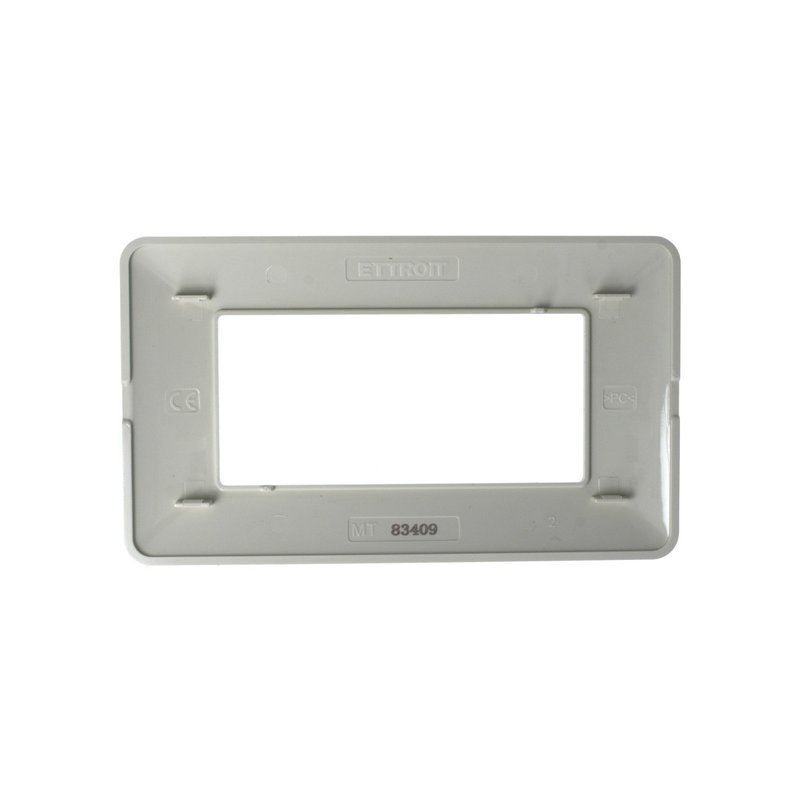 Placca Plastica ETTROIT Serie Solar 4 Posti/Moduli 504 Compatibile Con Bticino Matix, 13 Colori Disponibili - MT83410