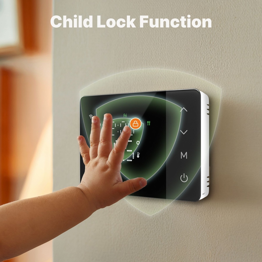 Termostato WIFI 503 Con Batteria, Per Caldaia a Gas Boiler, APP TUYA Smart Life, Quadrata Montaggio da Esterno Oppure Incasso Scatola 503 - MMT4331