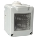 Custodia IP55 Scatola Porta Frutti Con Coperchio Impermeabile Compatibile Con Vimar Plana - EV2602