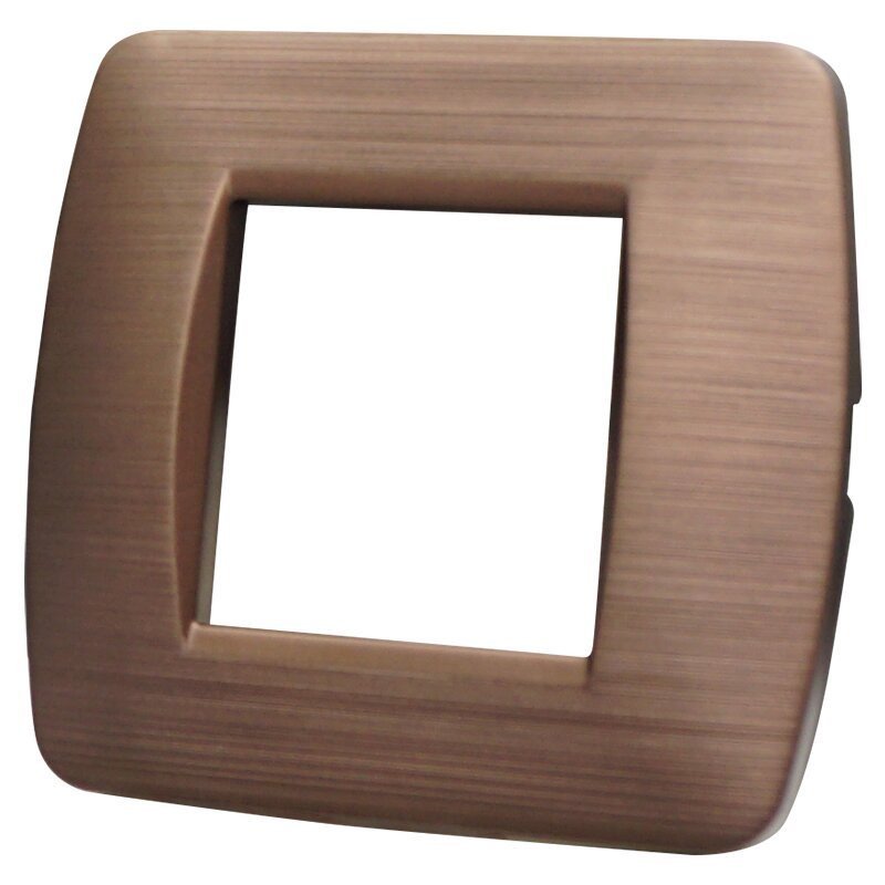 Placca Plastica ETTROIT Serie Space 2 Posti/Moduli 502, Modello Satinato, Compatibile Con Bticino Living, Disponibili Bianco Bronzo Oro Nero Silver - BLN85210