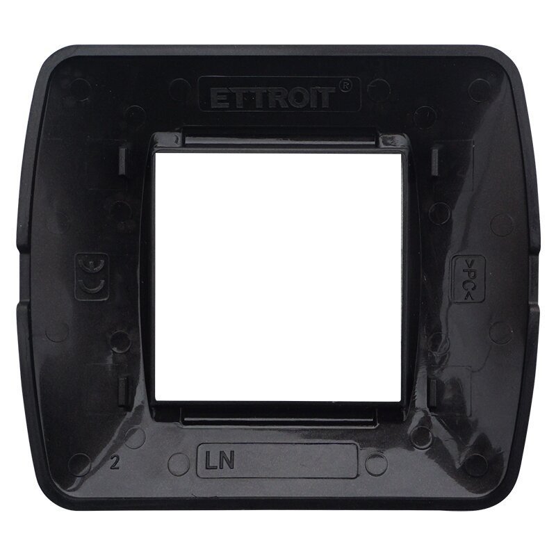 Placca Plastica ETTROIT Serie Space 2 Posti/Moduli 502, Modello Satinato, Compatibile Con Bticino Living, Disponibili Bianco Bronzo Oro Nero Silver - BLN85210