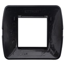Placca Plastica ETTROIT Serie Space 2 Posti/Moduli 502, Modello Satinato, Compatibile Con Bticino Living, Disponibili Bianco Bronzo Oro Nero Silver - BLN85210