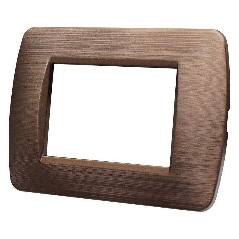 Placca Plastica ETTROIT Serie Space 3 Posti/Moduli 503, Modello Satinato, Compatibile Con Bticino Living, Disponibili Bianco Bronzo Oro Nero Silver - BLN85310