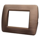 Placca Plastica ETTROIT Serie Space 3 Posti/Moduli 503, Modello Satinato, Compatibile Con Bticino Living, Disponibili Bianco Bronzo Oro Nero Silver - BLN85310