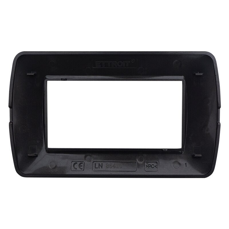 Placca Plastica ETTROIT Serie Space 4 Posti/Moduli 504, Modello Satinato, Compatibile Con Bticino Living, Disponibili Bianco Bronzo Oro Nero Silver - BLN85410