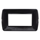 Placca Plastica ETTROIT Serie Space 4 Posti/Moduli 504, Modello Satinato, Compatibile Con Bticino Living, Disponibili Bianco Bronzo Oro Nero Silver - BLN85410
