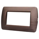Placca Plastica ETTROIT Serie Space 4 Posti/Moduli 504, Modello Satinato, Compatibile Con Bticino Living, Disponibili Bianco Bronzo Oro Nero Silver - BLN85410