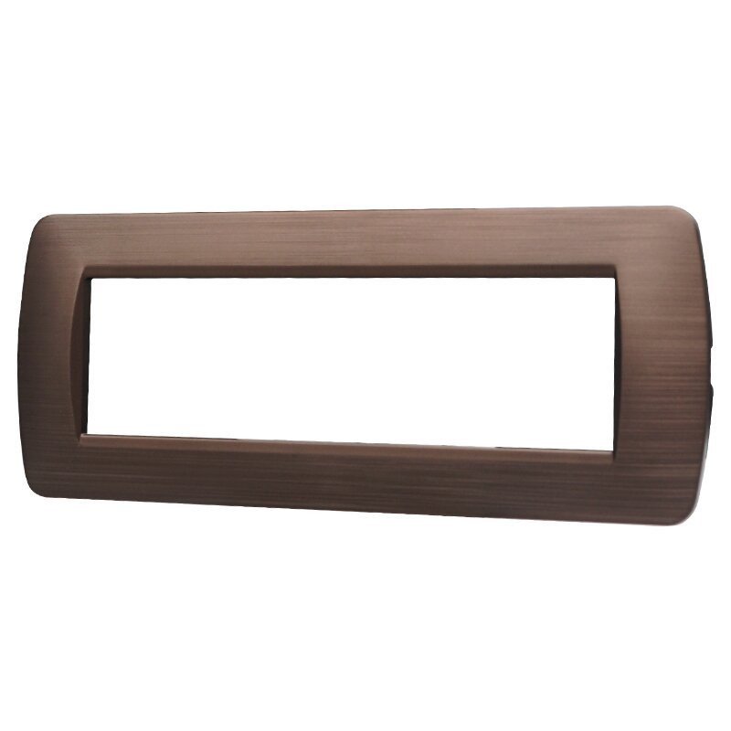 Placca Plastica ETTROIT Serie Space 7 Posti/Moduli 507, Modello Satinato, Compatibile Con Bticino Living, Disponibili Bianco Bronzo Oro Nero Silver - BLN85710