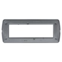 Placca Plastica ETTROIT Serie Space 7 Posti/Moduli 507, Modello Satinato, Compatibile Con Bticino Living, Disponibili Bianco Bronzo Oro Nero Silver - BLN85715
