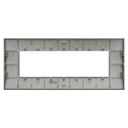 Placca Plastica ETTROIT Serie Venus 7 Posti/Moduli 507 Compatibile Con Vimar Arke, 14 Colori Disponibili - VA83710
