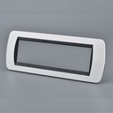 Placca Plastica Ovale MBL 7 Moduli/Posti Compatibile Bticino Living 3 Colori Disponibili - MBL70711