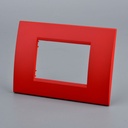 Placca Plastica Quadrata MBL 3 Moduli/Posti Compatibile Bticino Living, 15 Colori Disponibili - MBL74314