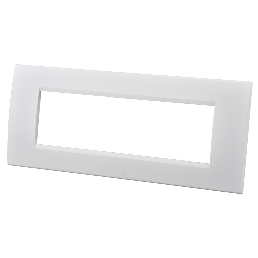 Placca Plastica Quadrata MBL 7 Moduli Posti Compatibile Bticino Living, 3 Colori Disponibili - MBL74711