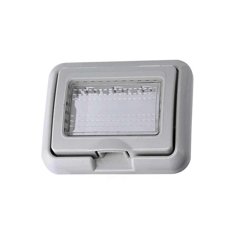 Placca con Coperchio 3P Supporto Stango Idrobox IP55 Compatibile Con Vimar Plana - EV2703