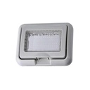 Placca con Coperchio 3P Supporto Stango Idrobox IP55 Compatibile Con Vimar Plana - EV2703