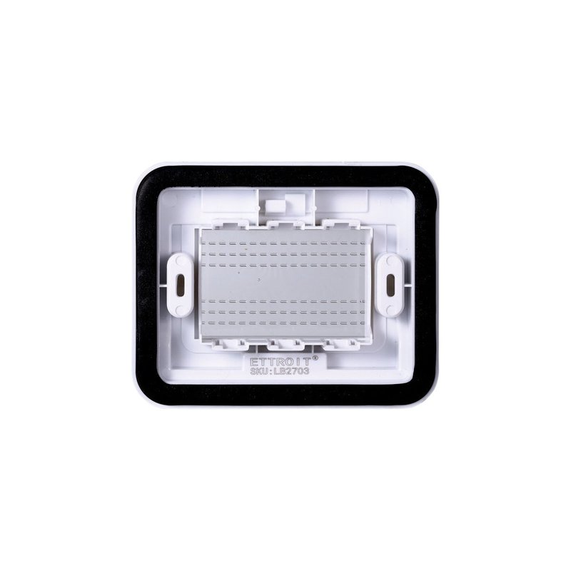 Placca con Coperchio Supporto Stango Idrobox IP55 Bianco 3 Posti 503 Compatibile Con Bticino Living Light - BLB2703