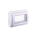 Placca con Coperchio Supporto Stango Idrobox IP55 Bianco 4 Posti 504 Compatibile Con Bticino Living Light - BLB2704
