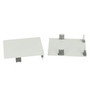 Coppia Tappi Coperture Termine Colore Bianco Per Chiusure Profilo Alluminio BA5570W