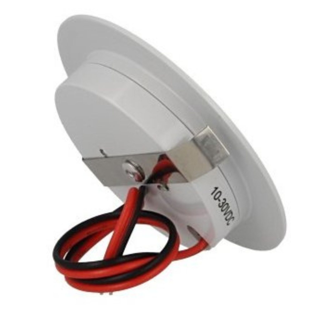 Mini Faretto Led Da Incasso Carcassa Bianca Rotondo 3W AC/DC 12V DC 24V Foro 50mm