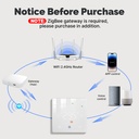 Termostato WiFi Smart per Caldaia a Gas, Tuya Smart Life, Batteria 3xAA, Quadrata Montaggio da Esterno oppure Incasso Scatola 502