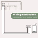 Termostato WiFi Smart per Caldaia a Gas, Tuya Smart Life, Batteria 3xAA, Quadrata Montaggio da Esterno oppure Incasso Scatola 502