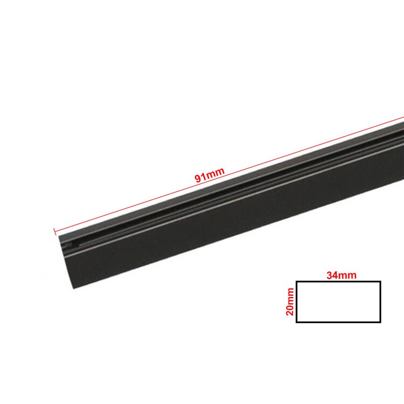 Sistema Illuminazione Binario Monofase Nero, Binario Connettori Giunti - CB7180