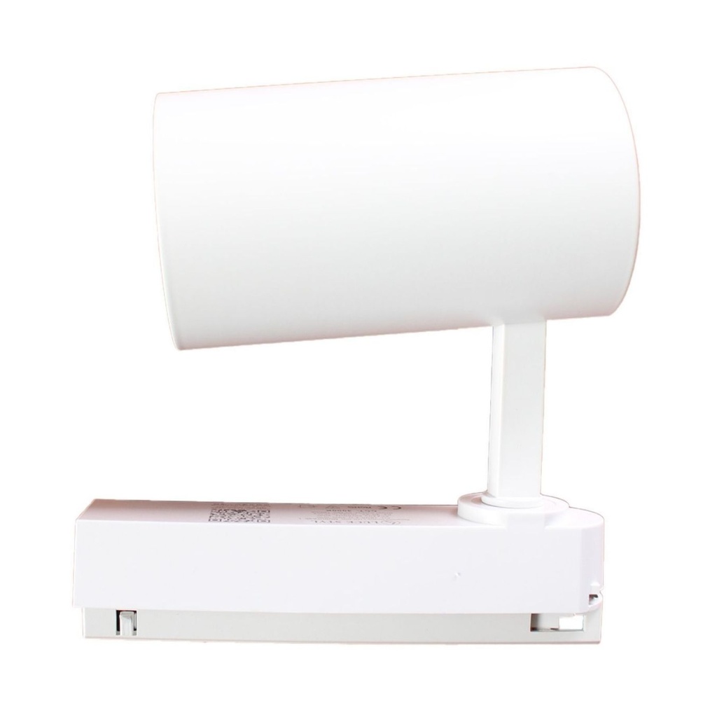 2 Pezzi Faro Led Binario Monofase 30W 2600LM 220V, Angolo 38° CRI>90, D80X138mm, 3000K o 4000K, Carcassa Bianca