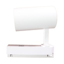 2 Pezzi Faro Led Binario Monofase 30W 2600LM 220V, Angolo 38° CRI>90, D80X138mm, 3000K o 4000K, Carcassa Bianca