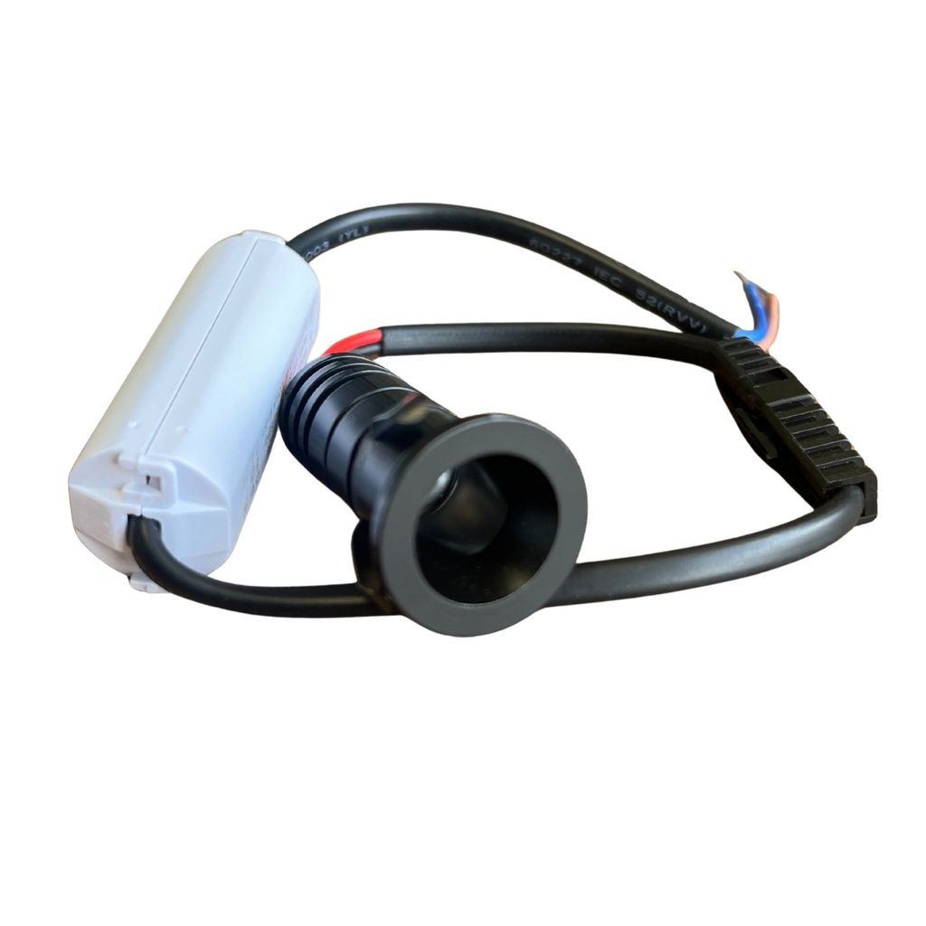 2 Pezzi Mini Faretto Led Da Incasso Rotondo, Carcassa Nera, 1W 80LM 220V, Ø22*40mm, Foro 17mm, Angolo 15° IP20 - FP01022BC