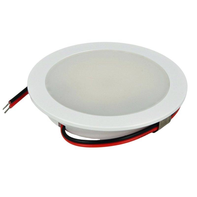 Mini Faretto Led Da Incasso Rotondo Carcassa Bianca 5W AC/DC 12V DC 24V Foro 60mm D68X15mm - FP5514C