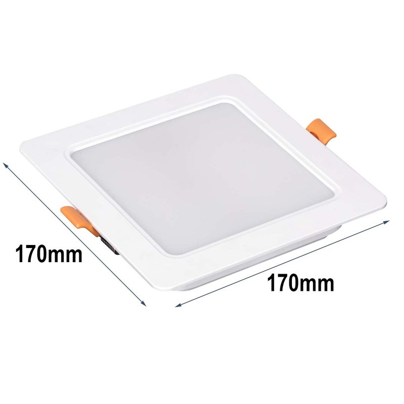 Faretto Led Da Incasso Quadrato 18W 1800LM 170X170mm Montaggio 2 In 1 Da Plafone e Da Incasso - FP22418C
