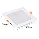 Faretto Led Da Incasso Quadrato 18W 1800LM 170X170mm Montaggio 2 In 1 Da Plafone e Da Incasso - FP22418C