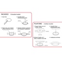 Faretto Led Da Incasso Rotondo 24W 2400LM Diametro 225mm Foro 210mm Montaggio 2 In 1 Da Plafone e Da Incasso - FP22024C