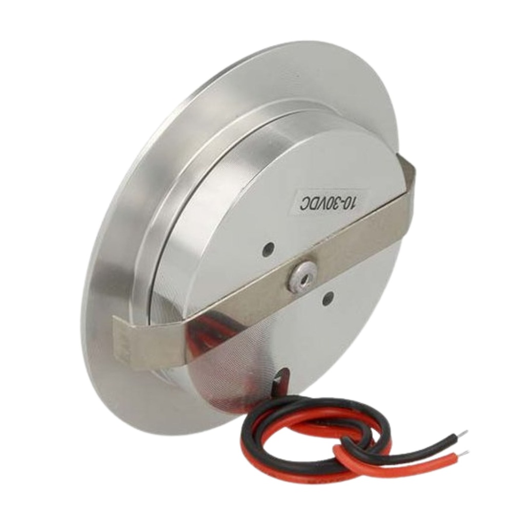 Mini Faretto LED da Incasso 3W, 420 Lumen, DC 10-30V, Foro 50 mm, Carcassa Argento Satinato - FP2013C