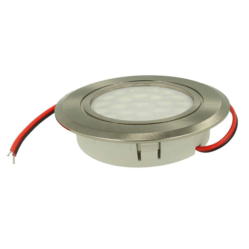 Mini Faretto Led Da Incasso Touch Dimmer Controllo Carcassa Nichel Satinato DC12V DC24V 3W Foro 55mm D68X15mm - FP3330NC