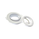 Porta Faretto Led GU10 MR16 Orientabile Rotondo Con Ghiera Foro 80mm Ø94 - CL0001